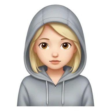 Girl wearing a hoodie sticker
