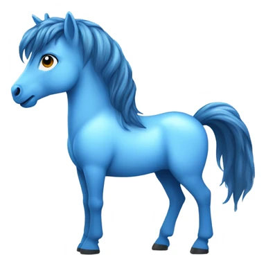 Blue pony sticker