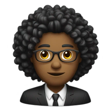 Un noir avec des cheveux frisés sticker