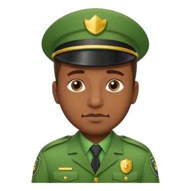 man Security guard green dress sticker