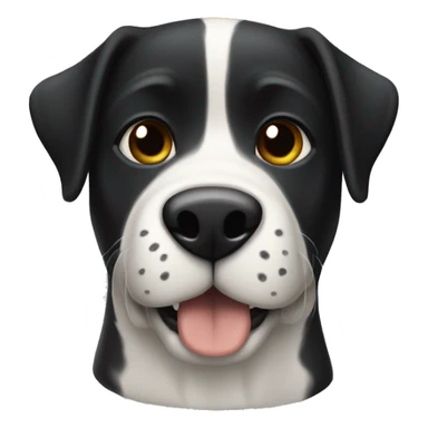 Perro negro y blanco  sticker