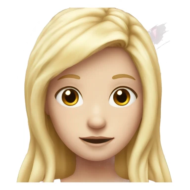 fairy with blonde long hair, pale skin, brown eyes and pink wings  sticker