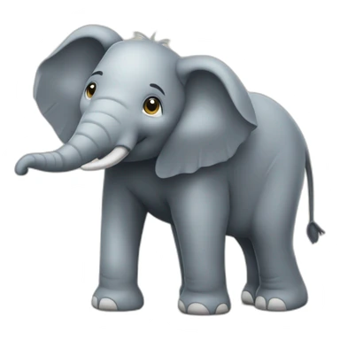 elefante com uma escavadeira sticker