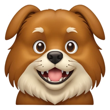 BrownDog with snaggletooth sticker