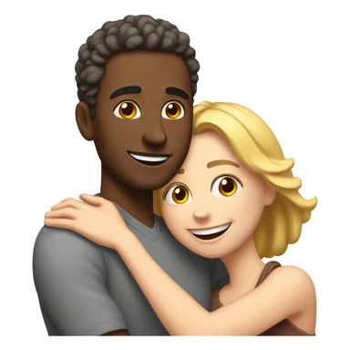 Hyper love WHITE man white woman sticker