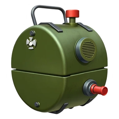 military green flat realistic anti-personnel mine sticker