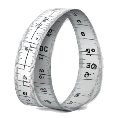 white measuring tape sticker