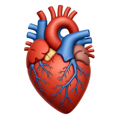 Brown anatomy heart sticker