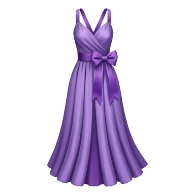 purple ribbon dress sticker