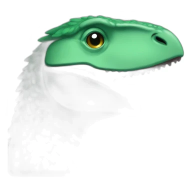 green raptor head closed eyes sticker