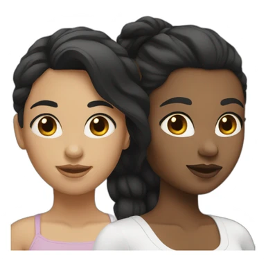 Two black hair white skin women and one blonde woman sticker