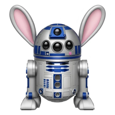 R2d2 with bunny sticker