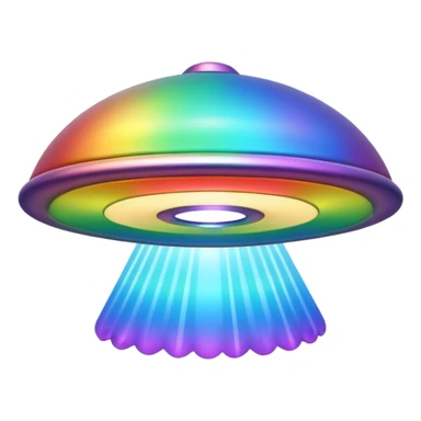 ufo rainbow colors sticker