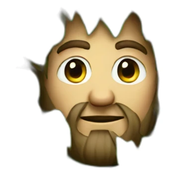 medieval man hidden behind bush sticker