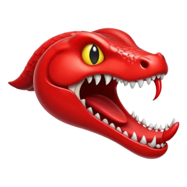 Forked serpent tongue emerging from shadowed mouth, seductive and threatening sticker