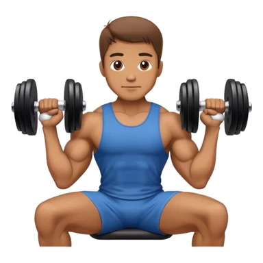 man seated dumbbell wrist curl sticker
