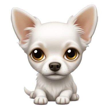 white long-haired chihuahua puppy sticker