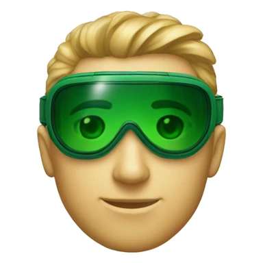 A cool pair of some Green aviator goggles sticker