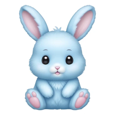 Light blue baby bunny cute sticker