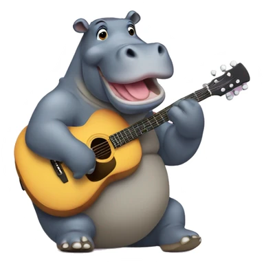 hippopotamus singer sticker