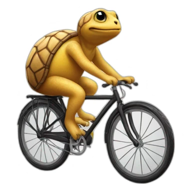 Turtul on a bicycle sticker
