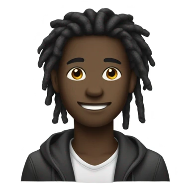 handsome darkskin teen with dreads sticker