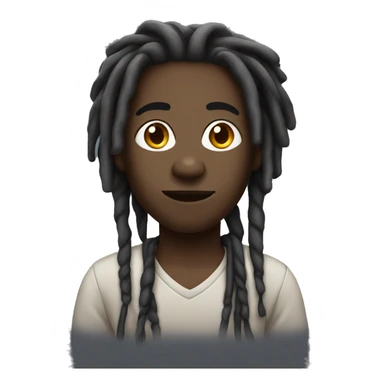 Black person with dreads sticker