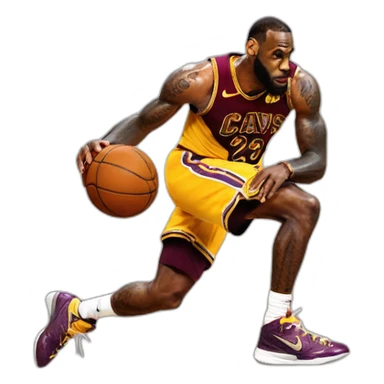 Lebron James dribbling sticker
