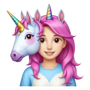 unicorn face scout girl sticker