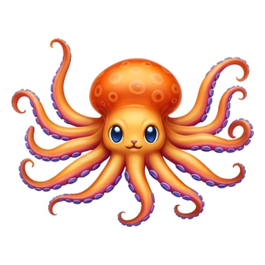 Cat squid hybrid  sticker