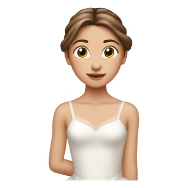 Brown hair ballerina girl￼ sticker