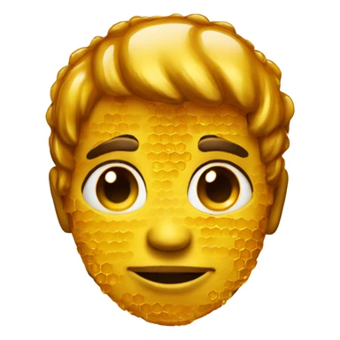 Face made of honey sticker
