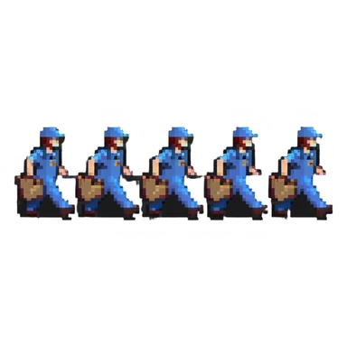 labor workers walking sticker