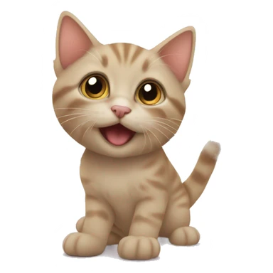 Kitten playing on an ipad sticker
