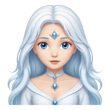 Good Witch of the North from the Wizard of Oz with long white hair, blue eyes, white outfit sticker
