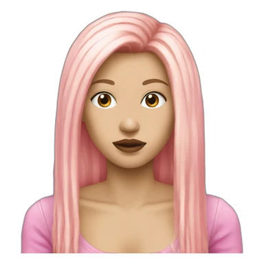 pink-punk-blonde-long-hair sticker