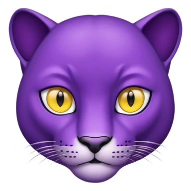 Purple Panther face turned to the slight right sticker