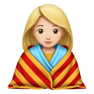 woman with blanket sticker