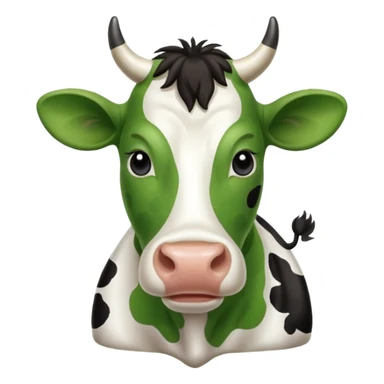 New Glarus Spotted Cow beer label, green and white color scheme, cow illustration, text 'Spotted Cow' sticker