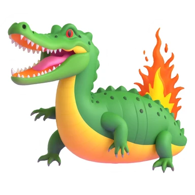 wild crocodile with explosive energy sticker