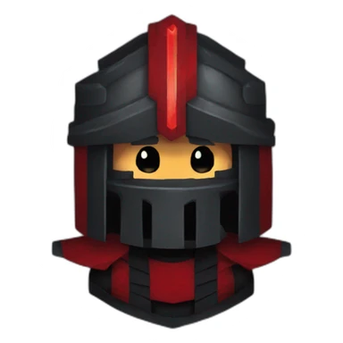 dark fantasy pixel art knight red and black  sticker