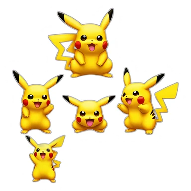 Pikachu fait un câlin à dracaufeu sticker