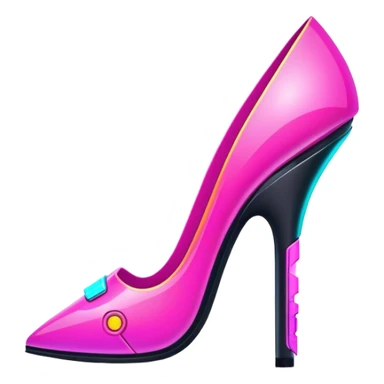 neon cyberpunk style 
stiletto sticker