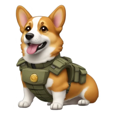 Corgi Commander sticker