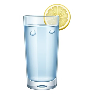 water with lemon slice sticker