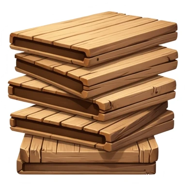 building material: wooden boards stacked on top of each other sticker