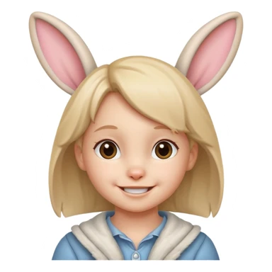 bunny eared kid sticker
