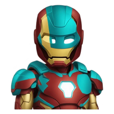 Ironman_with_mask kazakh_flag sticker