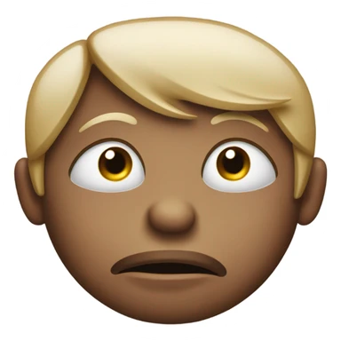 Emoji bitting lip with squinted eye  sticker