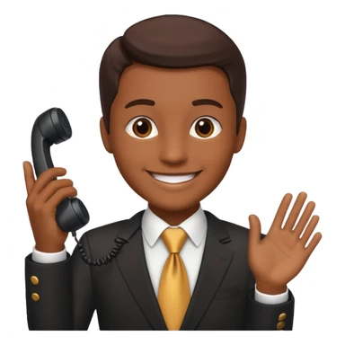 telephone handshake sticker